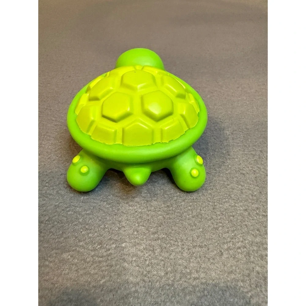 Infantino Green Turtle Sensory Bath Toy Squeezable Textured Shell Baby Toy